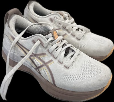 ASICS Women's Mesh Running Sneakers White Beige Lightweight 1012B838