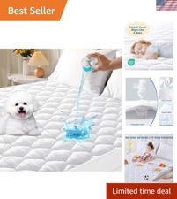 Queen Mattress Protector, 100 Waterproof Quilted Mattress Cover Queen Size B...