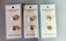 Vintage JHB International Beatrix Potter  Buttons Rabbit Kitty