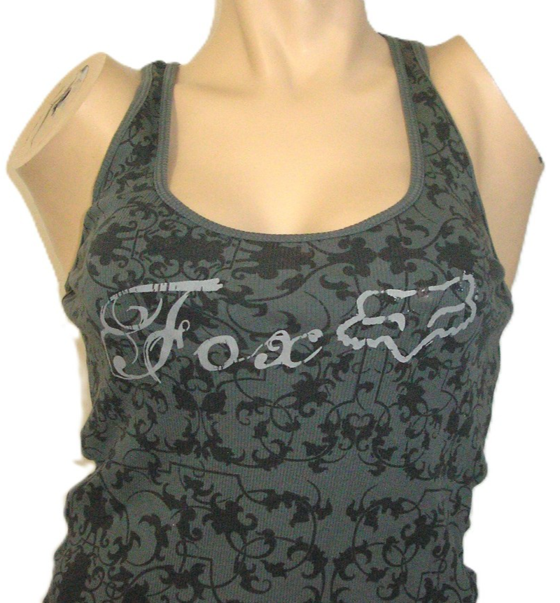 Womens Fox Girls Women's Racerback Ribbed Tank Top, Size Large | eBay