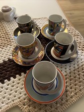 Rosenthal Cupola  5 Espressotassen mit Untertasse Nr. 1/2/7/15/23 + 1 Extra