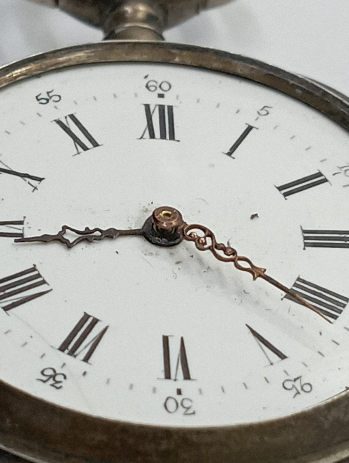 Antique Small KEY WIND SOLID SILVER POCKET WATCH … - image 12