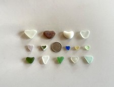 Genuine Beach Sea Glass Perfectly Heart-shaped Beautiful Colors Surf-tumbled