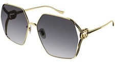 Gucci GG 1322 SA-001 Gold / Grey 001 Size 64 Sunglasses
