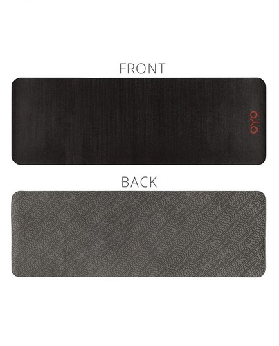 OYO Fitness Exercise / Yoga Mat Grey / Black Reversible 68"x24" x 6mm NEW Sealed - Foto 5 di 5