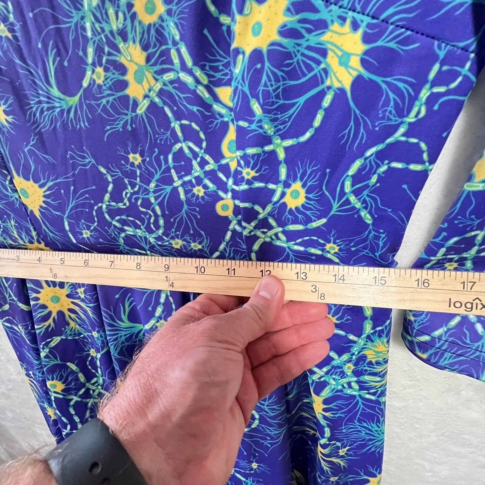 VETEMENTS Boutique Science abito donna fatto a mano stampa neurone taglia L