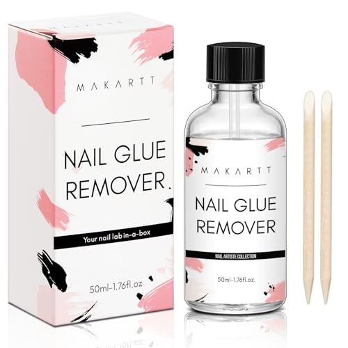 Nail Glue Remover Makartt Décolle les Faux Ongles sans Douleur Flacon 50 ml