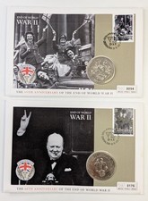 60thAnniversary Of End Of World War II Five Pound Coins Alderney 2005