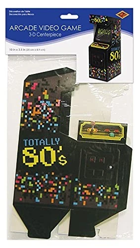 Beistle Three Dimensional Video Game Centerpiece Totally 80's Arcade Decorati... - Image 3 of 4