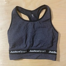 Justice Charcoal Sports Bra Size 34 OE
