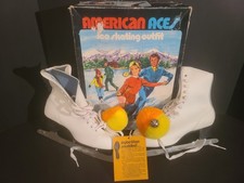 Vintage Women's American Aces Figure Ice Skates Style 522 Size 9 Imperial WHITE