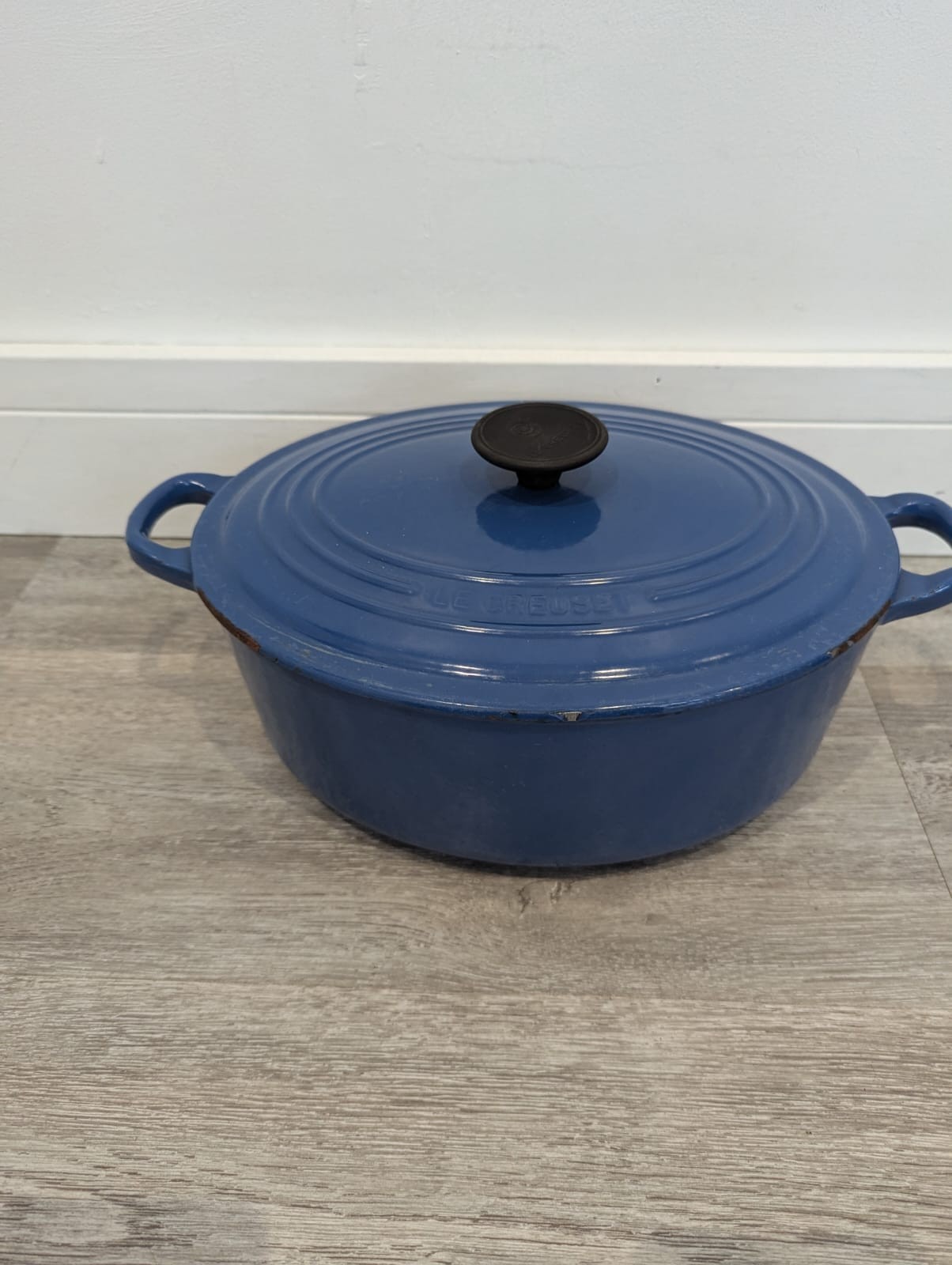 Le Creuset Signature Oval Blue Dutch Oven France