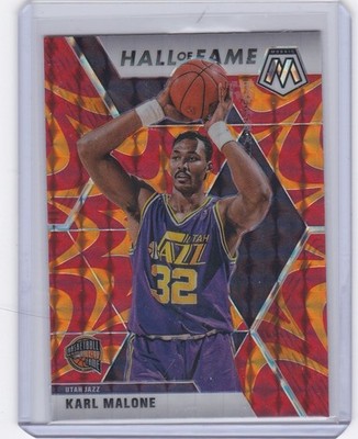 2019-20 Panini Mosaic Mosaic Orange Reactive #284 Karl Malone Hall of Fame JAZZ