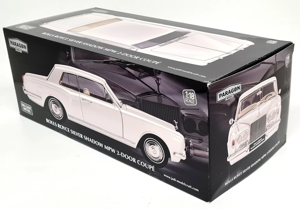 Paragon 1/18 Rolls Royce Silver Shadow MPW 2 Door Coupe Silver Diecast Model Car - Image 2 of 4