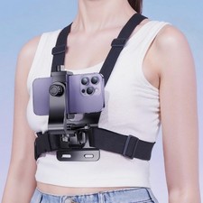 Mobile Phone Chest Mount Harness Strap Holder Cell Phone Clip for Recording VLOG