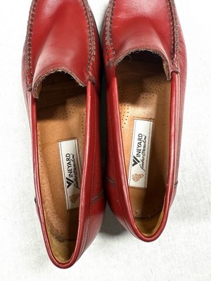 Vineyard Sandro Moscoloni Loafer‎ Mens Murray Red Leather Slip On Career Sz 8 Vineyard Sandro Moscoloni Murray Loafer Driver Men Sz 9.5  main image 2