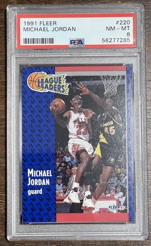 1991 FLEER MICHAEL JORDAN #220 PSA 8