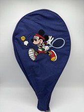 Vintage Mickey Mouse  Co. Disney Store Tennis Racket Cover Blue Canvas Shell