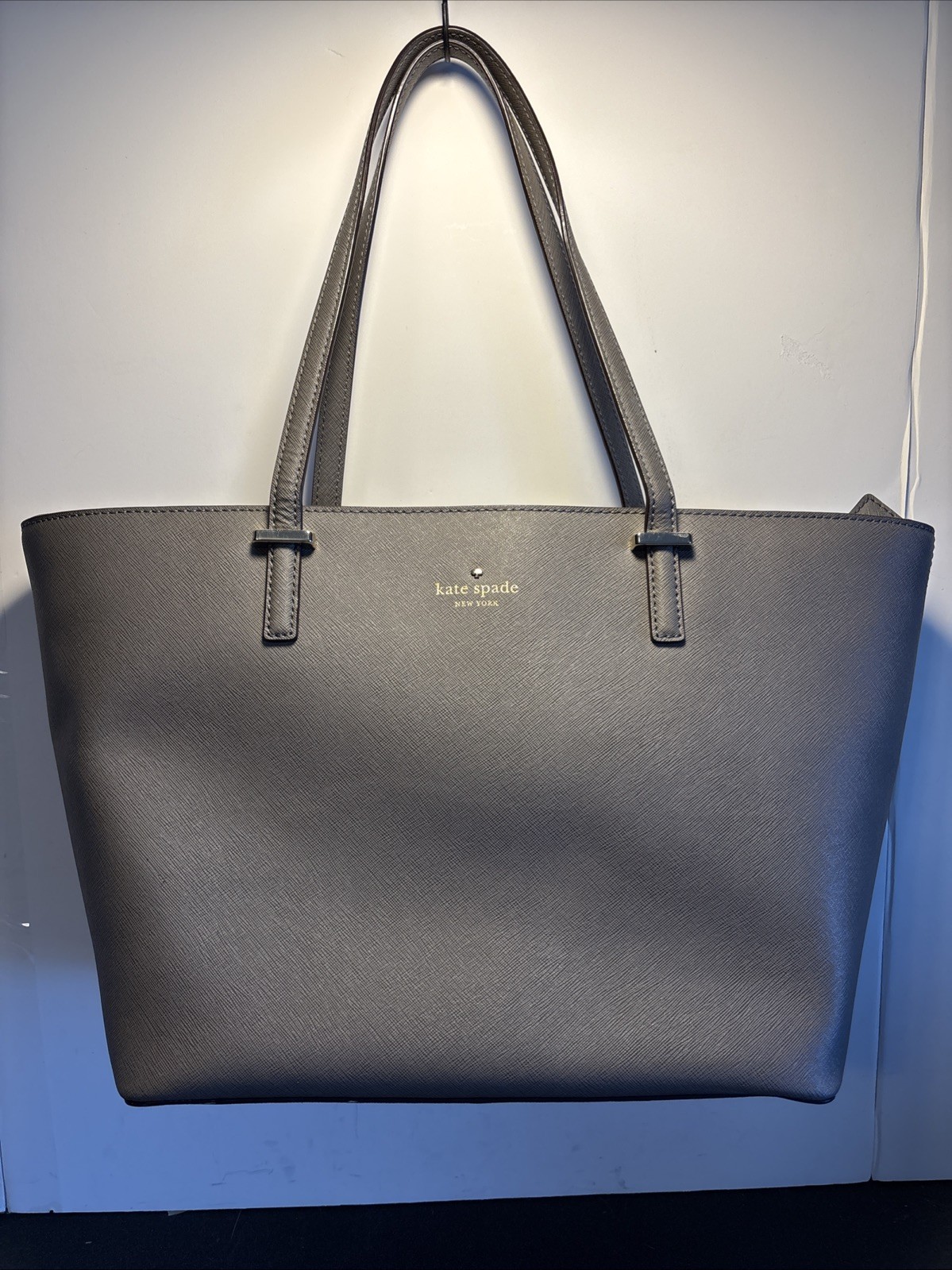 Kate Spade Cedar Street Harmony Taupe/Elephant Grey Leather Tote & Wallet