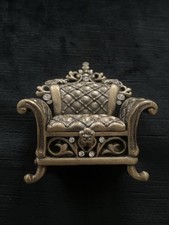 Mini Trono Silla Anillo Caja Joyería Porta Baratija Victoriano Barroco Elegante
