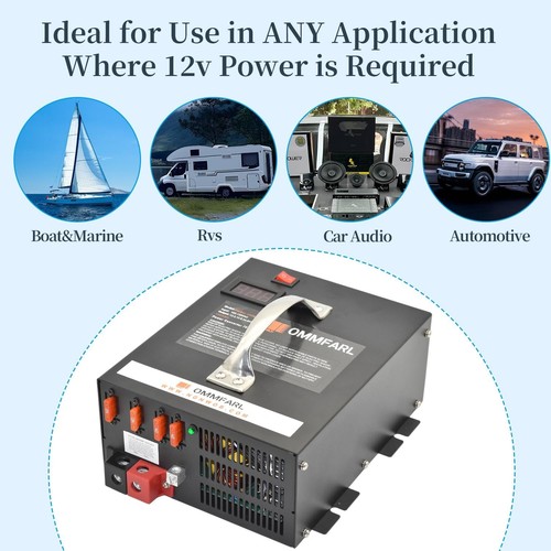¡NUEVO! Convertidor de potencia de 100 amperios para autocaravana cámper con mango y cables de 15 ft, 3 etapas - Imagen 6 de 15