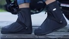 Black RAIN SHOE COVERS. - Zip Up - Black  - Size Medium -  11” long  4.5” Wide — photo 2