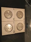 Lot Of 4 Walking Liberty Half Dollars Circulated 90% Silver ,46 F+, 45 VF,46, 46