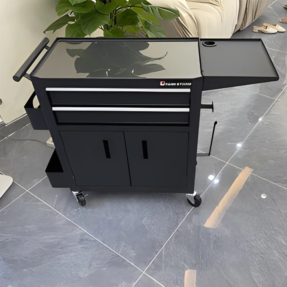 TankStorm Stainless Steel Tattoo Barber Workstation Cart Trolley Salon