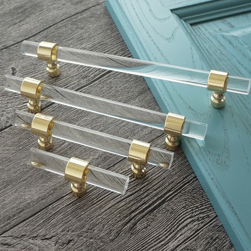 Klar Acryl Küche Schrank zieht Plexiglas Kommode T Bar Knöpfe Schrank Griff - Bild 8 von 8