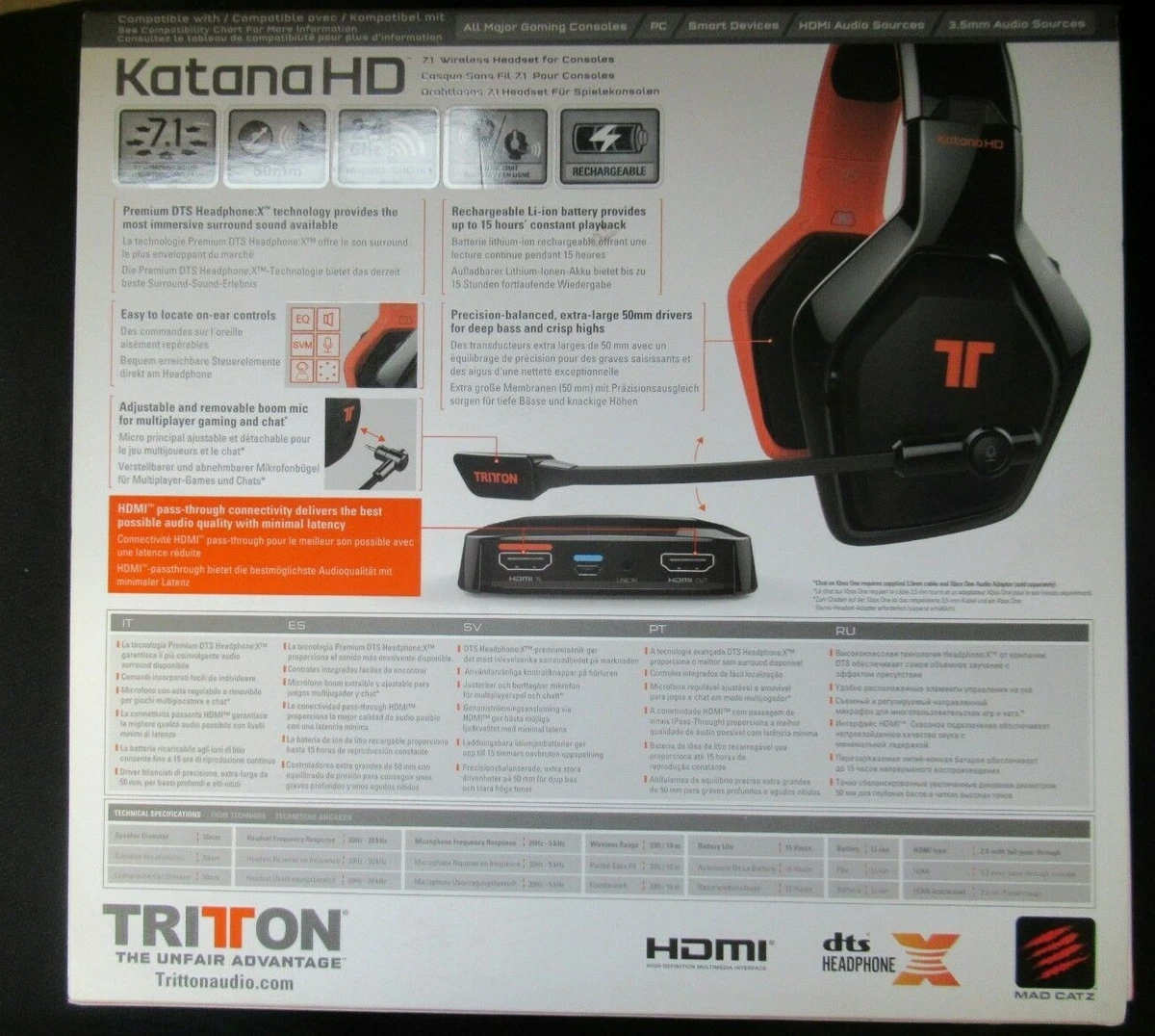 Katana hd 7.1 wireless headset sale