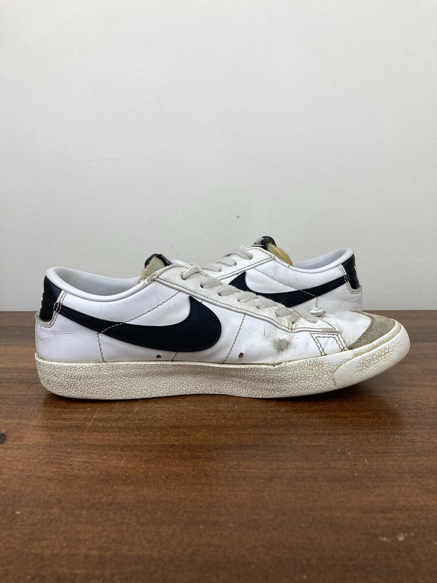 Nike Blazer Low Platform Shoes Sneakers Womens 7 White Black