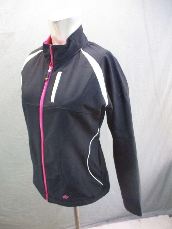 Chaqueta deportiva Bolle talla M para mujer negra/rosa cremallera completa activa manga larga 7W093 Foto 3 de 4