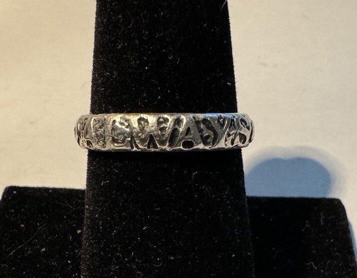 James Avery Sterling Silver RETIRED FOREVER ALWAYS Ring Size