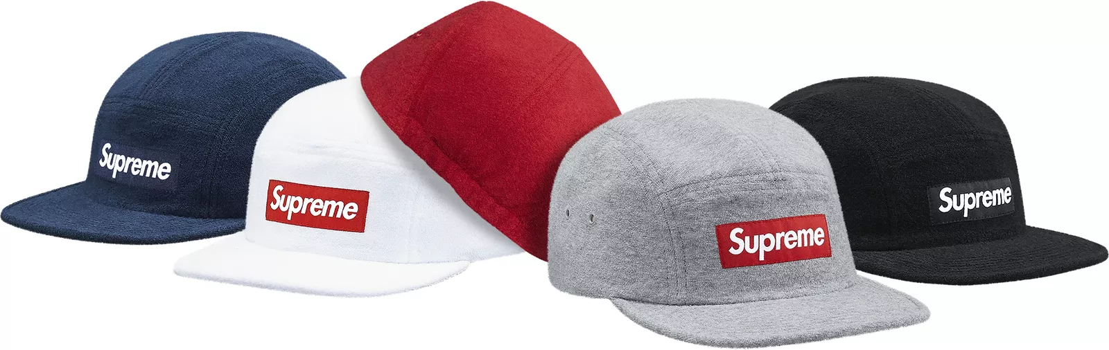 Casquette Terry Camp ajustée Supreme rouge foncé S/M S/S 15