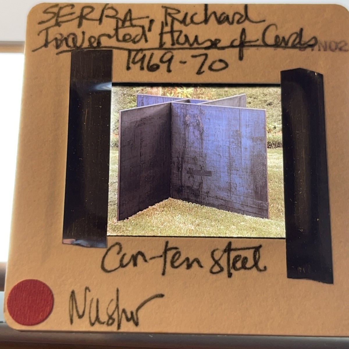 Richard Serra “Inverted House Of Cards” Minimalism 35mm Art Slide