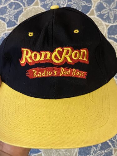 VINTAGE Ron & Ron Radio Show's bad Boys Cap Black Yellow Snapback - Afbeelding 1 van 4
