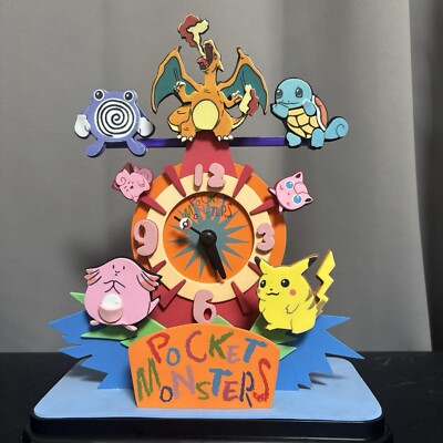 Vintage TOMY Pokemon Wippuhr Retro Rare Uhr funktioniert nicht zur Dekoration