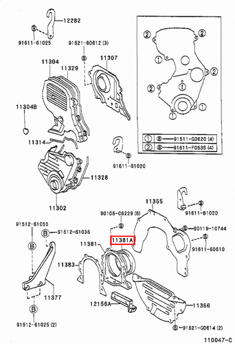 Genuine Hilux LN170 LN167 LN166 LN165 2L 3L 5L Rear Main Oil Crankshaft Seal - Picture 3 of 20