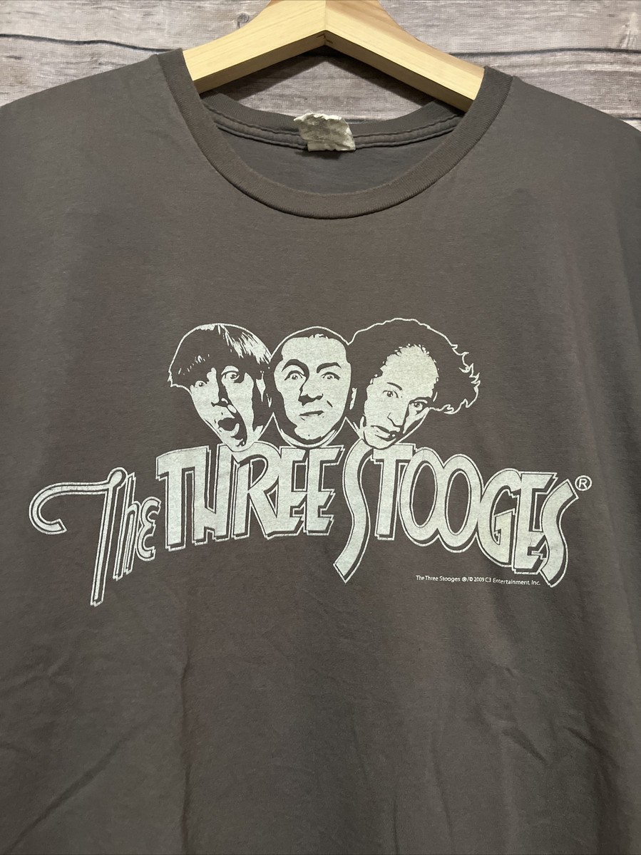 The Three Stooges T-Shirt 2009 Mens Size XL C3 Entertainment Gray