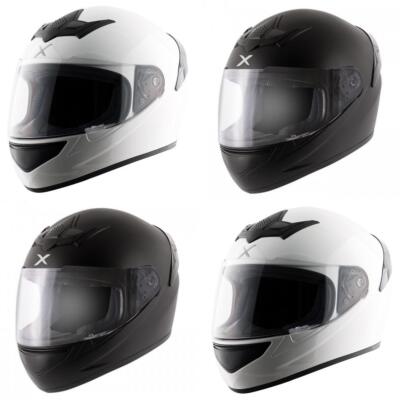 Axor Rage Integralhelm Motorradhelm Roller Moped Uni Sturzdeckel schwarz weiß