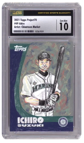 2021 Topps Project 70 - Ichiro Suzuki #49 /2330 - CGC 10 - Fire