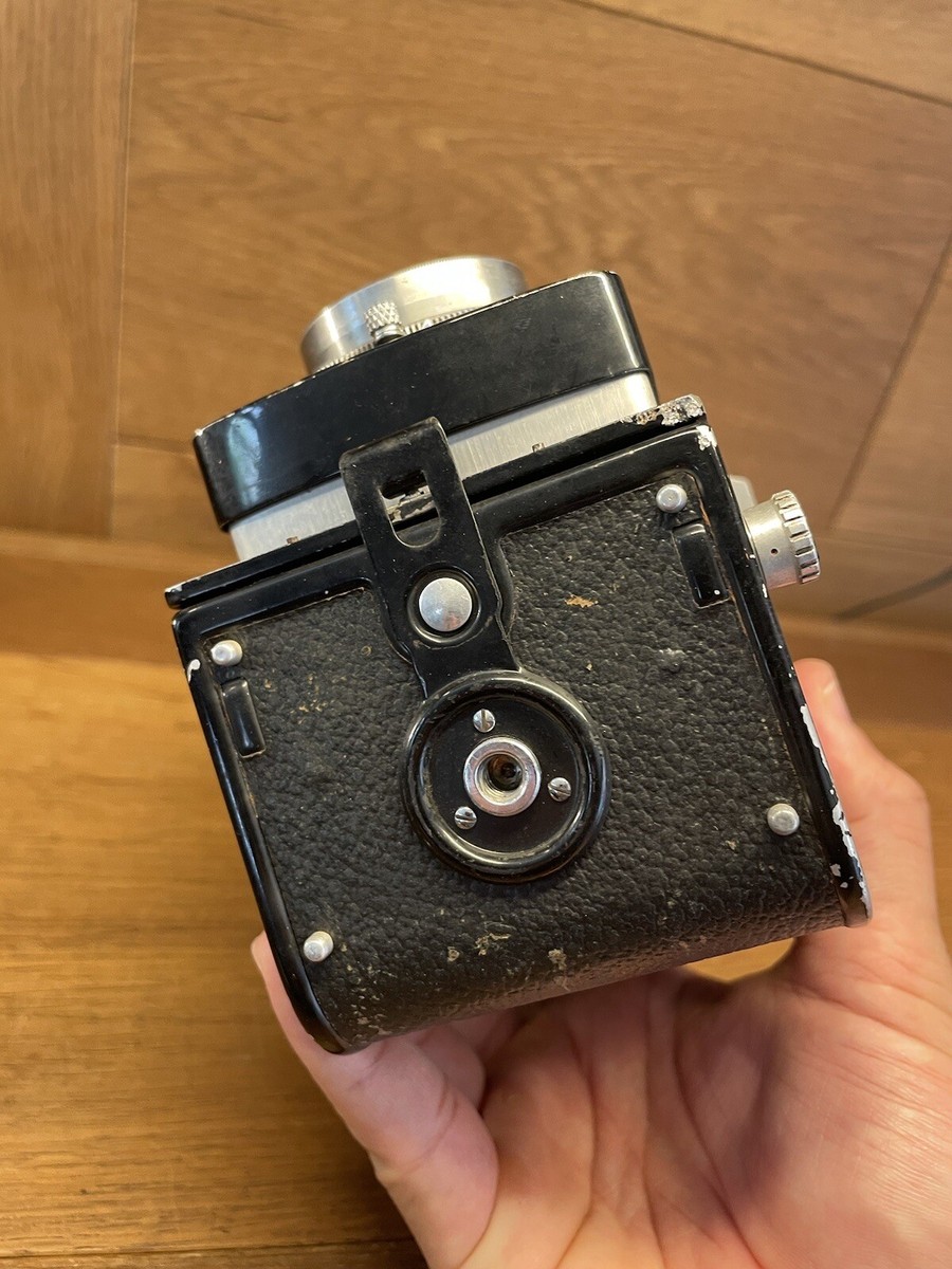 カメラ 二眼レフ KONIFLEX + HEXANON F3.5 85mm ケース / 小西六 コニ