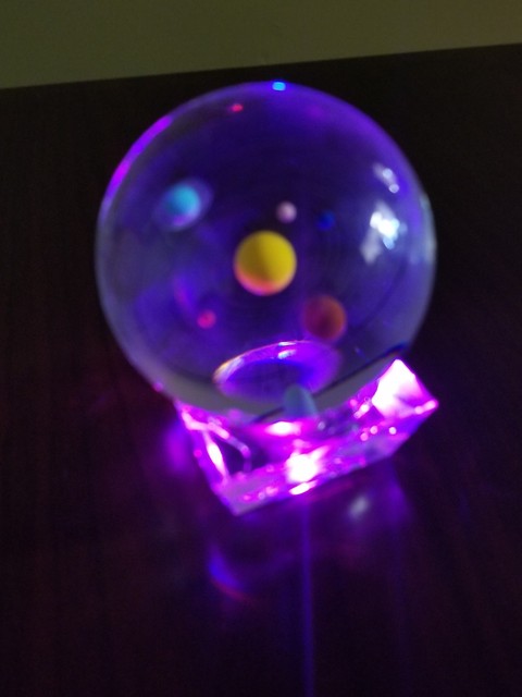 Samyo 3inch 80mm Solar System Crystal Ball Clear With Stand For Home Office