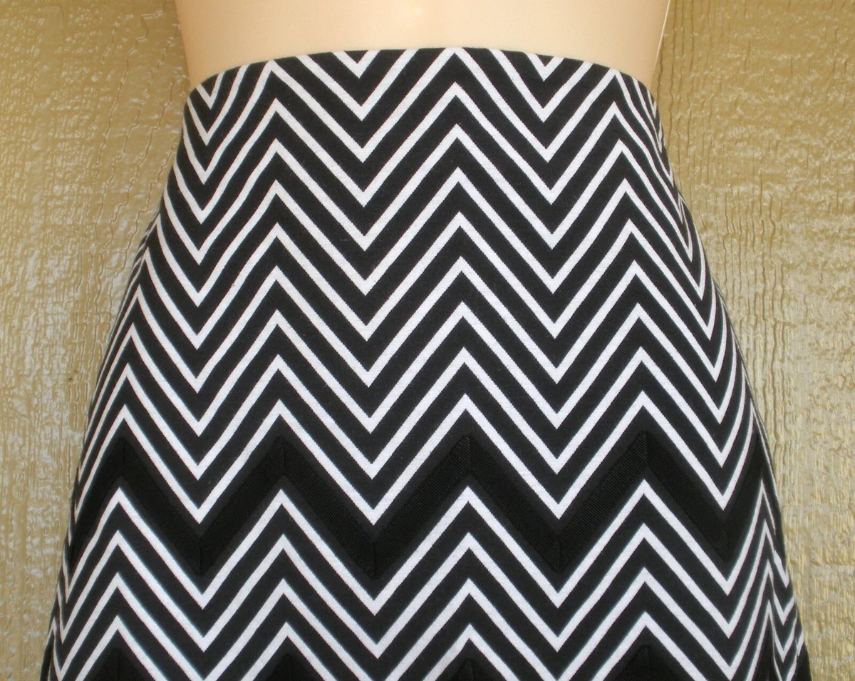 White house black market cheap black and white striped skirt