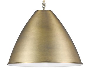 cone antqiue brass pendant mid century modern kitchen light