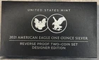 U.S. Mint American Eagle 2021 One Ounce Silver Reverse Proof Two-Coin Set - (...