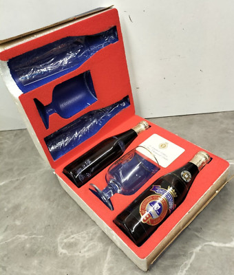 Schachtel Guinness Sammlerstück Glas & zwei Flaschen Gedenken Besuch Prinz Philip