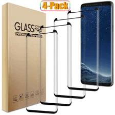 4Pack For Samsung Galaxy S8 S8+ S8 Plus Tempered Glass Clear Screen Protector