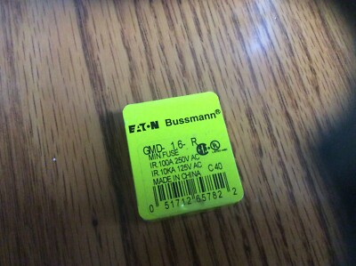 4Pc Eaton, Bussmann, , Glass Fuse GMC-1.6A, GMC 1 6/10A