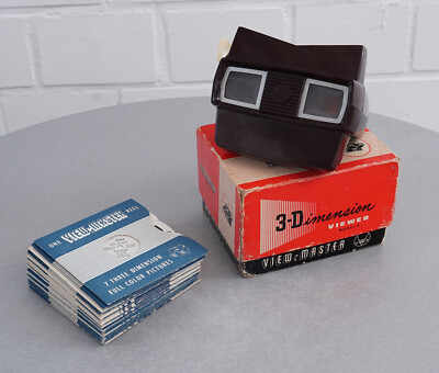 Bakelite View Master 3 D Image Viewer Model E incl. 27 Image Discs in Origina...